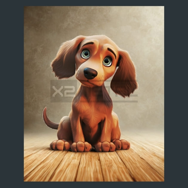 Dachshund 1 Metal Wall Art and Desktop Mouse Pad by X2Metal