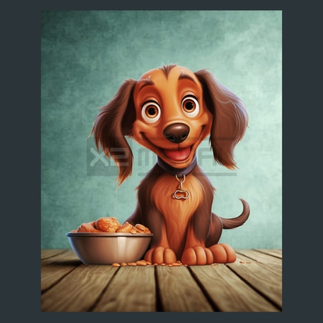 Dachshund 2 Metal Wall Art and Desktop Mouse Pad by X2Metal