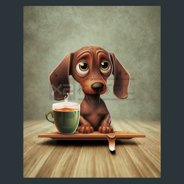 Dachshund 3 Metal Wall Art and Desktop Mouse Pad by X2Metal