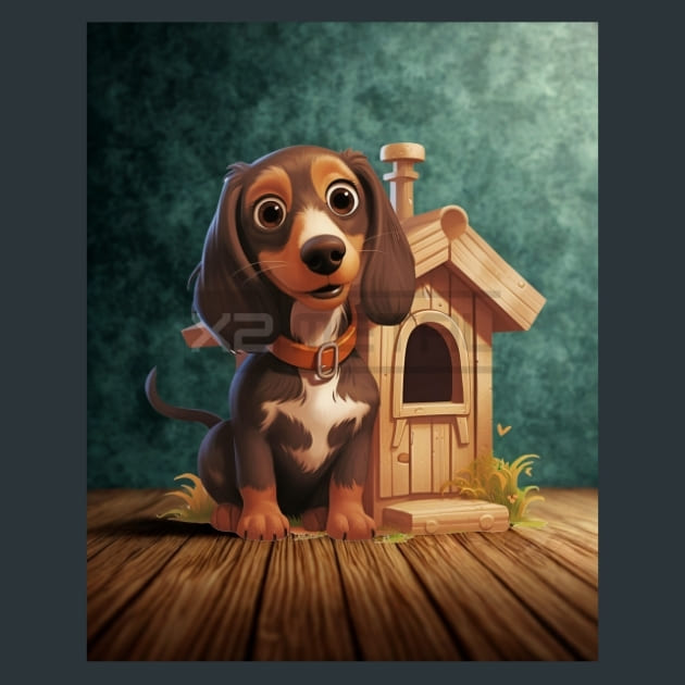 Dachshund 6 Metal Wall Art and Desktop Mouse Pad by X2Metal
