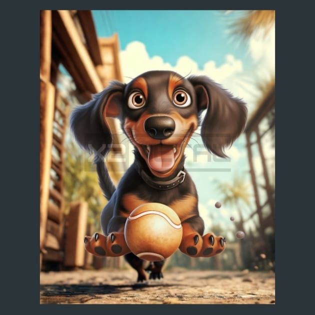 Dachshund 7 Metal Wall Art and Desktop Mouse Pad by X2Metal