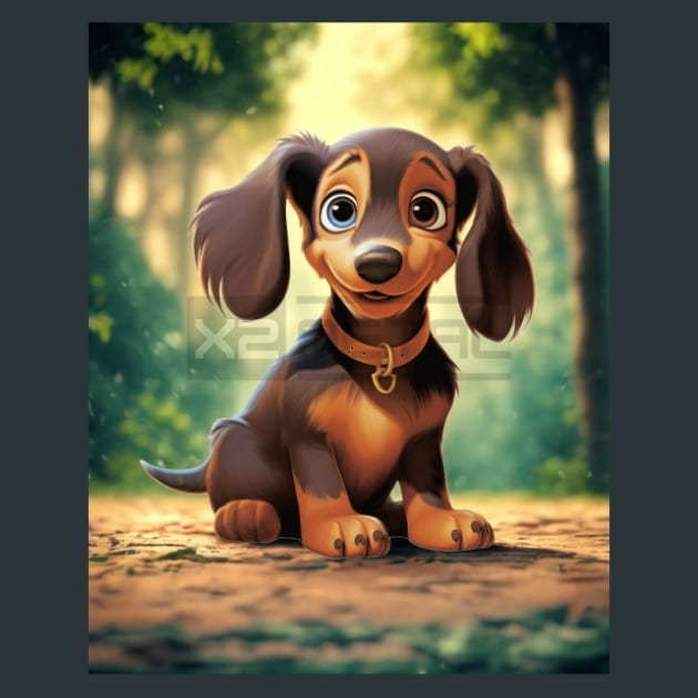Dachshund 8 Metal Wall Art and Desktop Mouse Pad by X2Metal