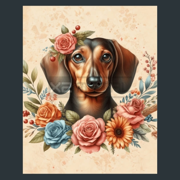 Dachshund Metal Wall Art and Desktop Mouse Pad by X2Metal