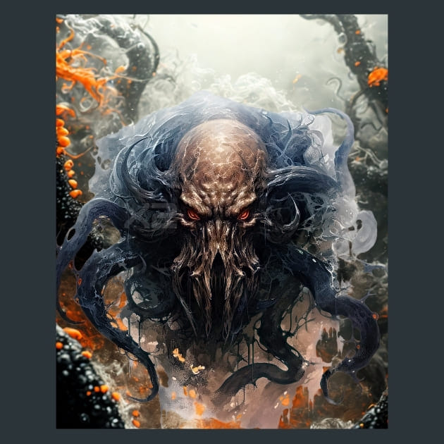 Dark Creature 23 Metal Wall Art and Desktop Mouse Pad by X2Metal
