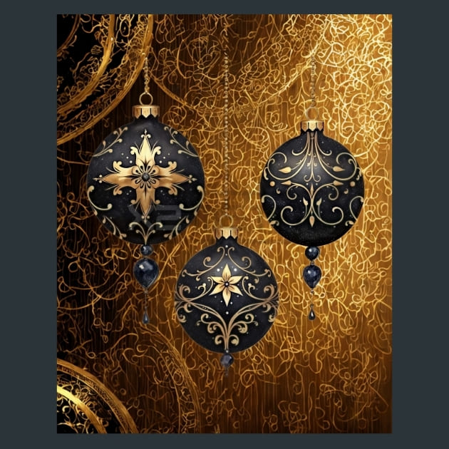 Dark Christmas 34 Metal Wall Art and Desktop Mouse Pad by X2Metal