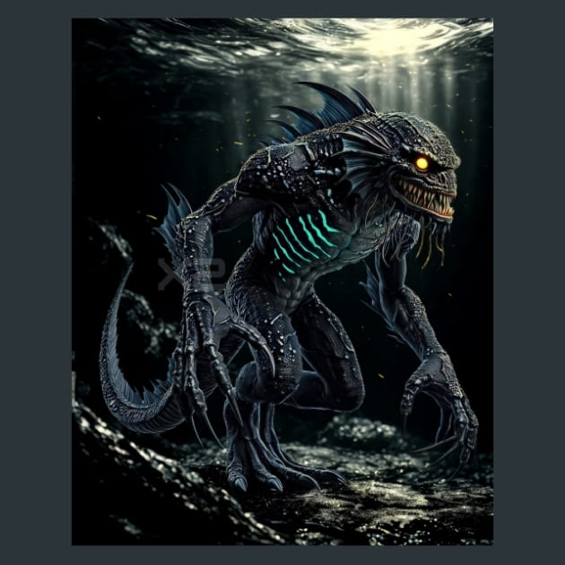 Dark_Fish-Man_metal_prints_posters_mouse_pads
