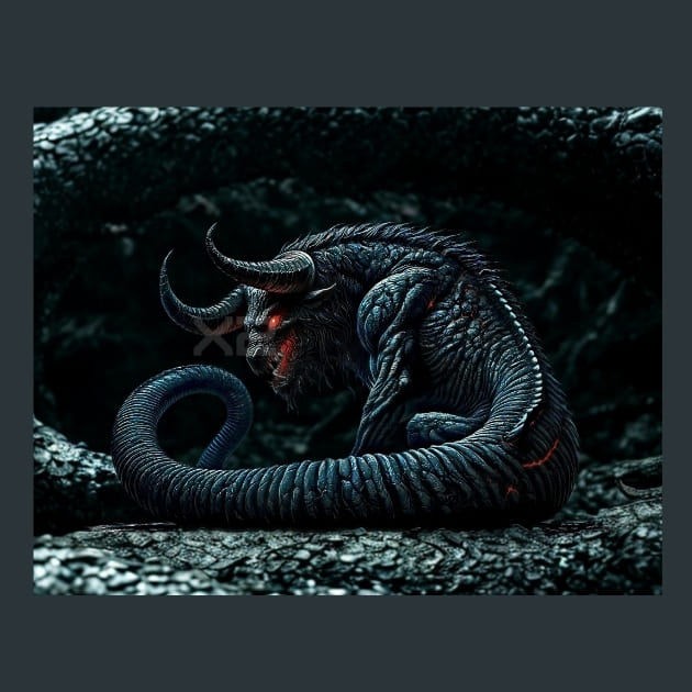 Dark Ophiotaurus 2 Metal Wall Art and Desktop Mouse Pad by X2Metal