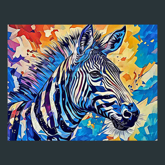 Dawn Zebra Stripes Metal Wall Art and Desktop Mouse Pad by X2Metal