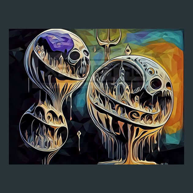 Death Decay Dripping Metal Wall Art and Desktop Mouse Pad by X2Metal