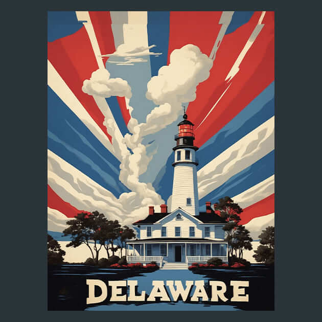 Delaware Metal Wall Art and Desktop Mouse Pad by X2Metal