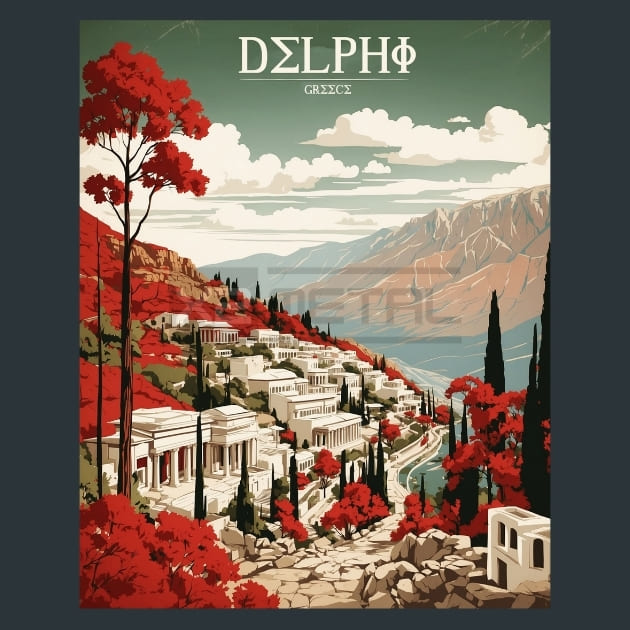Delphi 2 Greece Metal Prints Posters and Mouse Pads