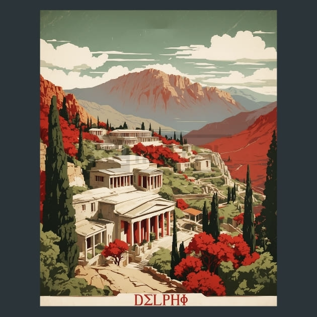 Delphi Greece Metal Prints Posters and Mouse Pads