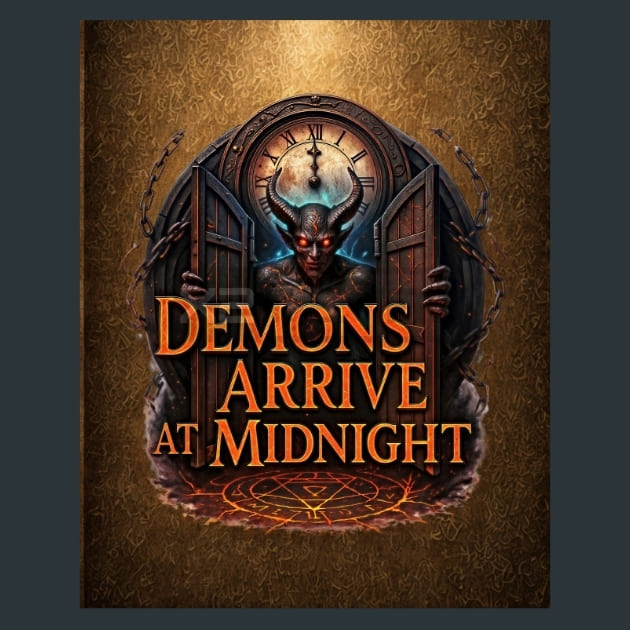 Demons arrive at midnight Metal Wall Art and Desktop Mouse Pad by X2Metal