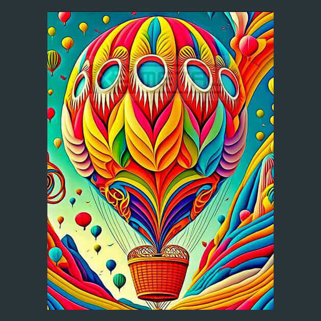 Design Drifter Balloon Metal Wall Art and Desktop Mouse Pad by X2Metal
