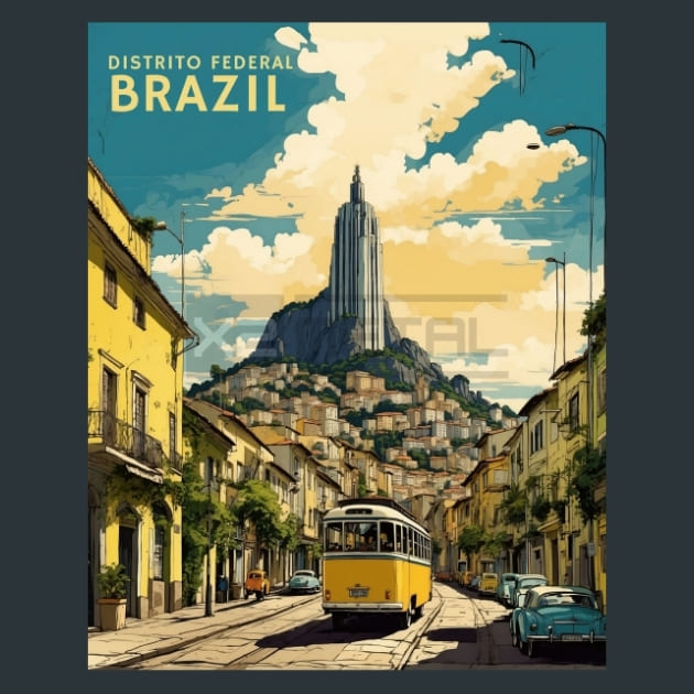 Distrito Federal Brazil 2 Metal Wall Art and Desktop Mouse Pad by X2Metal