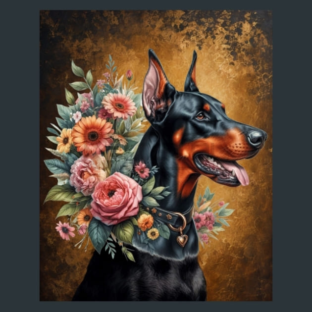 Doberman Pinscher Metal Wall Art and Desktop Mouse Pad by X2Metal