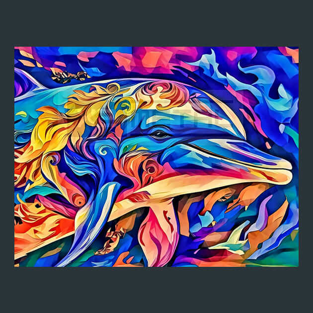 Dolphin Paradise Sea Metal Wall Art and Desktop Mouse Pad by X2Metal