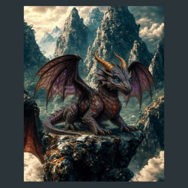Dragon-Gothic Alchemy Metal Wall Art and Desktop Mouse Pad by X2Metal