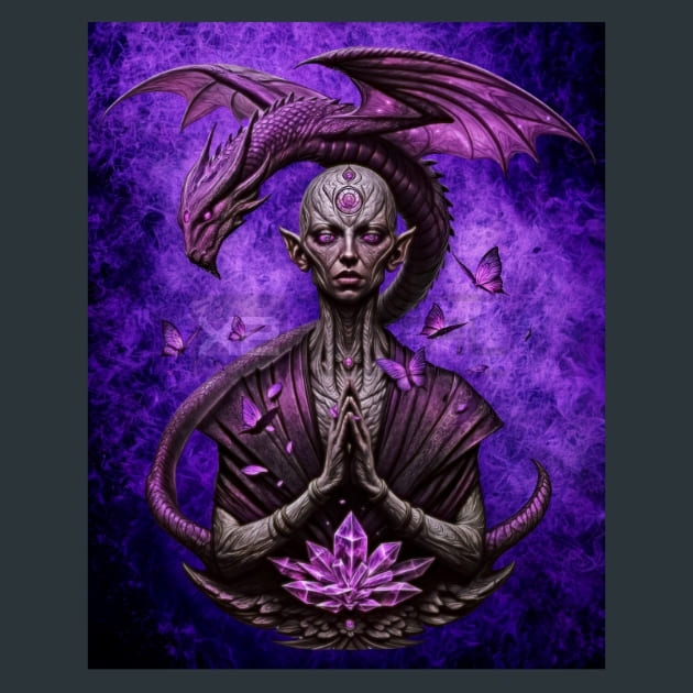 Dragon Enchantress 11 Metal Wall Art and Desktop Mouse Pad by X2Metal