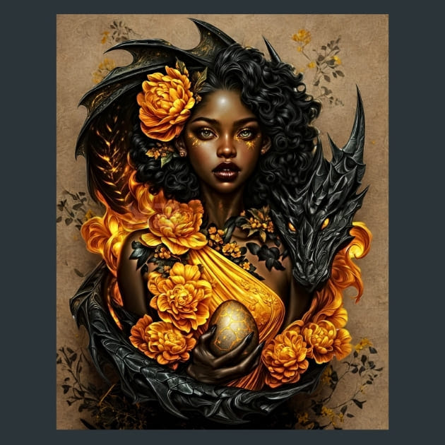 Dragon Enchantress 16 Metal Wall Art and Desktop Mouse Pad by X2Metal