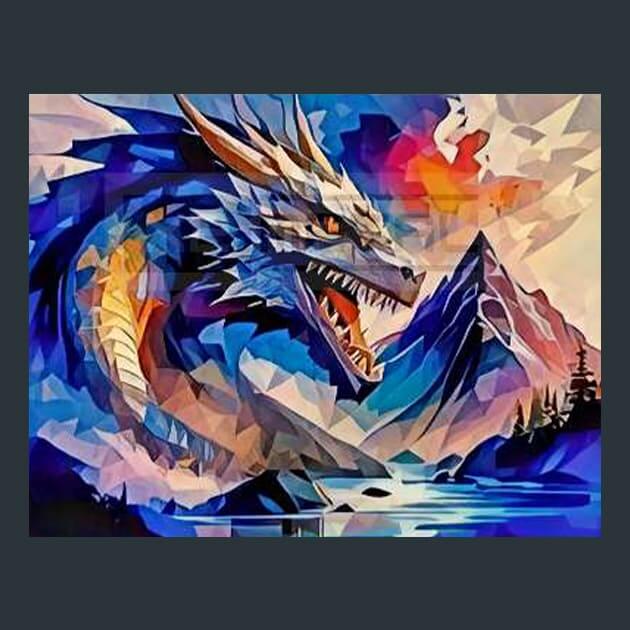 Dragon Fierce Mountains Metal Prints