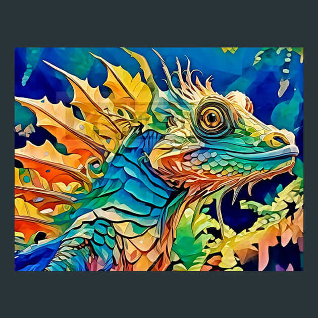 Dragon Tranquility Fish Metal Wall Art and Desktop Mouse Pad by X2Metal