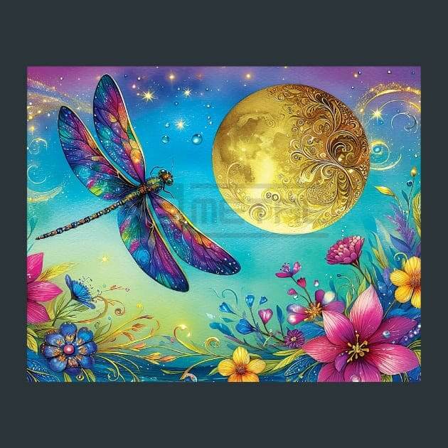 Dragonfly Drift Metal Wall Art and Desktop Mouse Pad by X2Metal