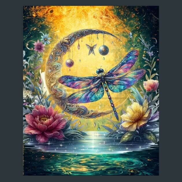 Dragonfly Dusk – Metal Print &amp; Mouse Pad | ChromaLuxe | Made in Iowa USA