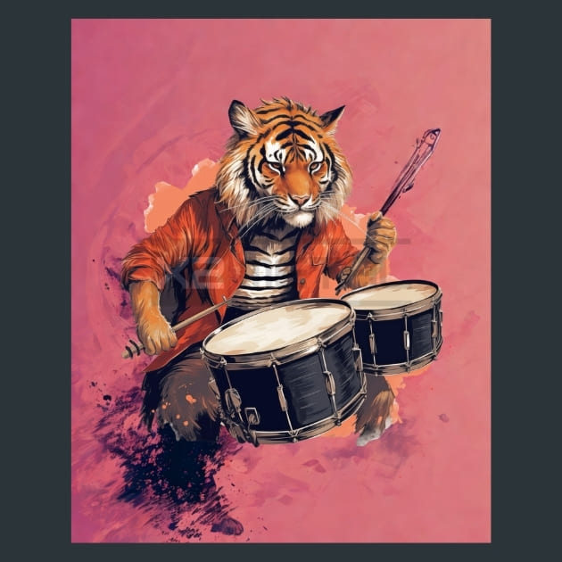 Dragonfly Serenity Tiger – Metal Print &amp; Mouse Pad | ChromaLuxe | Made in Iowa USA