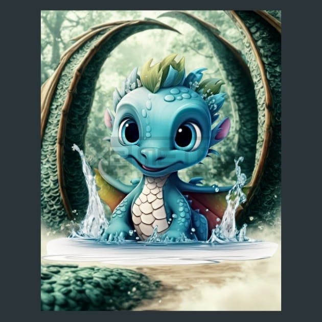 Dragons Tale 18 Kids Metal Wall Art and Desktop Mouse Pad by X2Metal