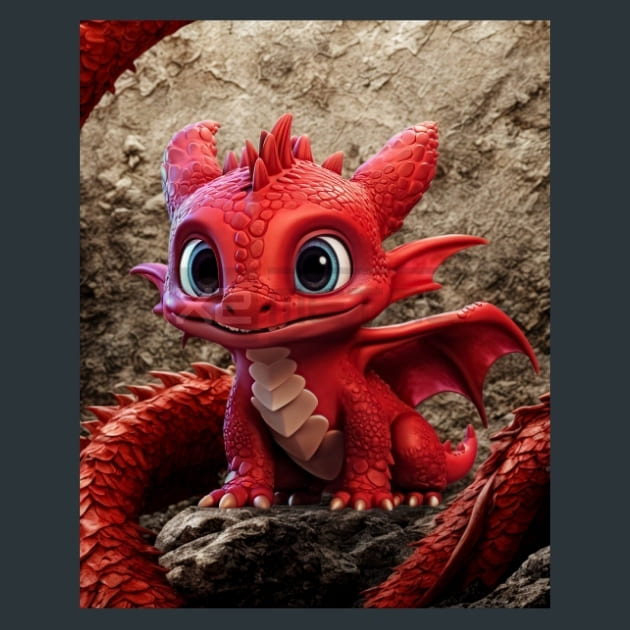 Dragons Tale 19 Kids Metal Wall Art and Desktop Mouse Pad by X2Metal