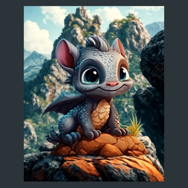 Dragons Tale 22 Kids Metal Wall Art and Desktop Mouse Pad by X2Metal