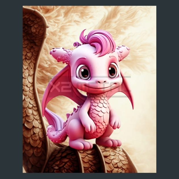 Dragons Tale 23 Kids Metal Wall Art and Desktop Mouse Pad by X2Metal