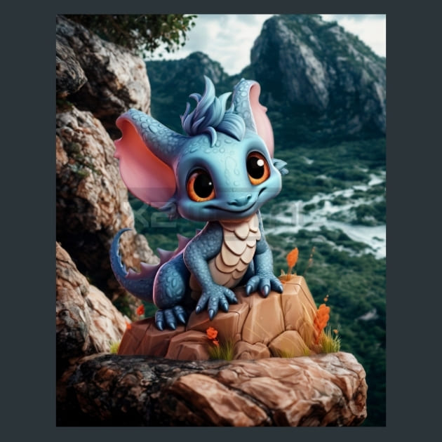 Dragons Tale 24 Kids Metal Wall Art and Desktop Mouse Pad by X2Metal