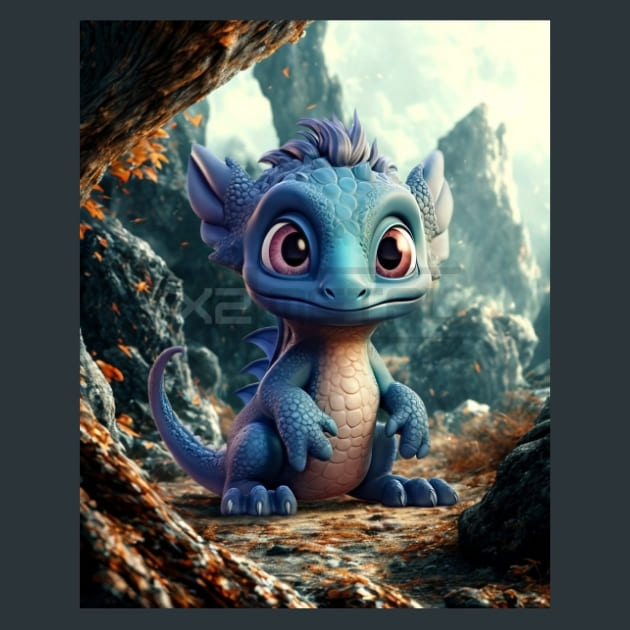 Dragons Tale 28 Kids Metal Wall Art and Desktop Mouse Pad by X2Metal