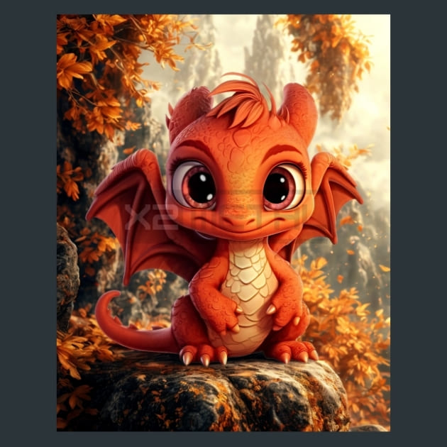 Dragons Tale 34 Kids Metal Wall Art and Desktop Mouse Pad by X2Metal