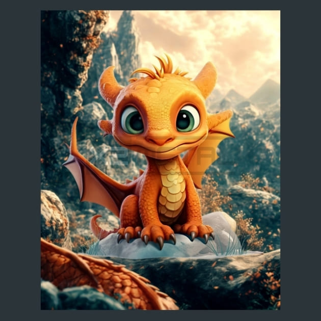 Dragons Tale 39 Kids Metal Wall Art and Desktop Mouse Pad by X2Metal