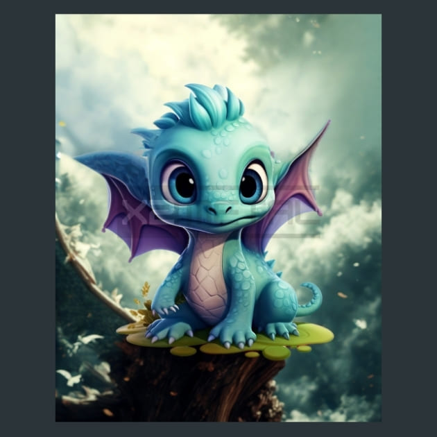 Dragons Tale 42 Kids Metal Wall Art and Desktop Mouse Pad by X2Metal