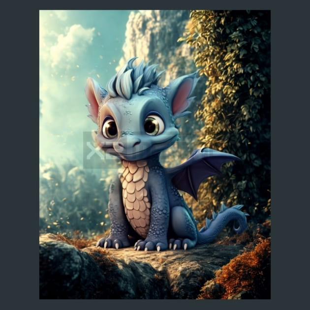 Dragons Tale 46 Kids Metal Wall Art and Desktop Mouse Pad by X2Metal