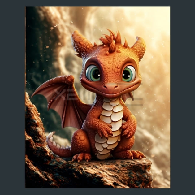 Dragons Tale 49 Kids Metal Wall Art and Desktop Mouse Pad by X2Metal