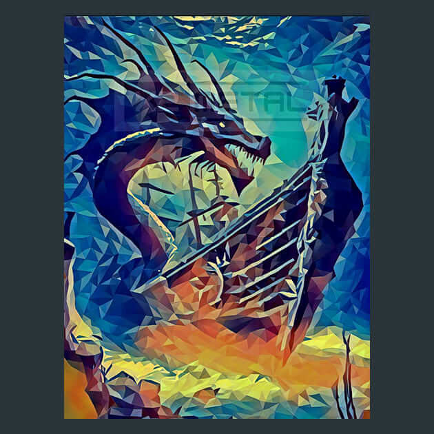 Dragons Ship Metal Prints