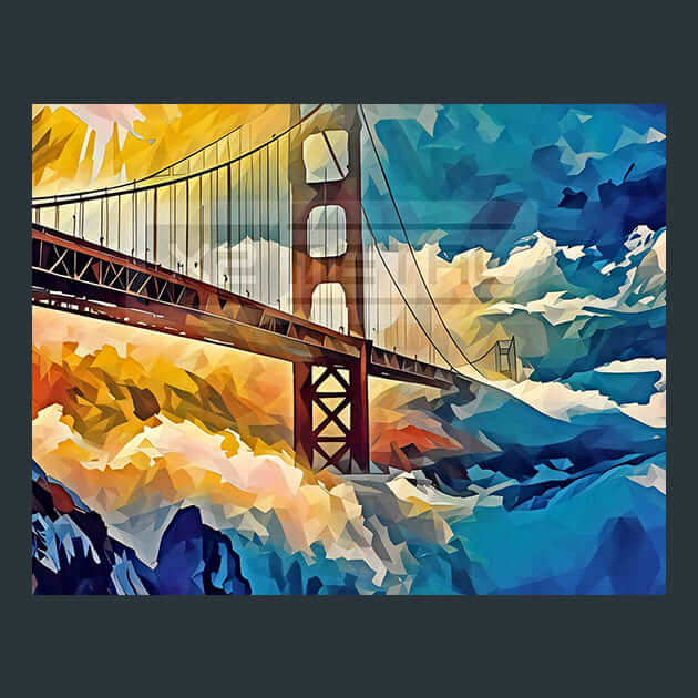 Dream Like Golden Gate Metal Wall Art and Desktop Mouse Pad by X2Metal