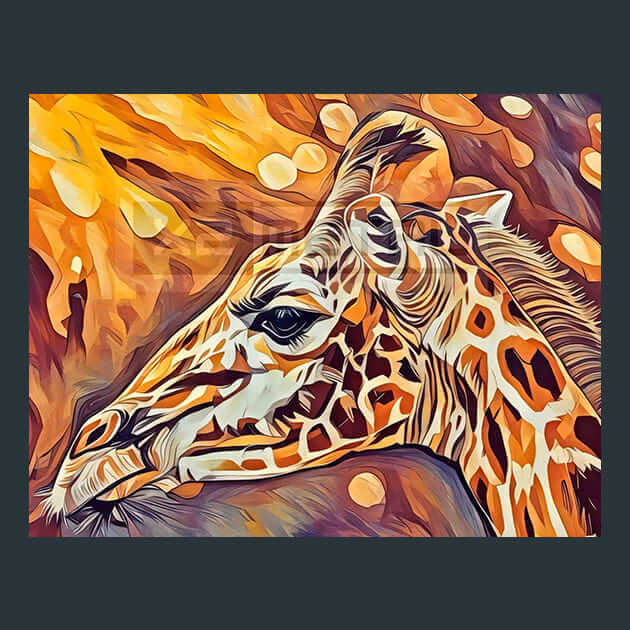Dreamy Giraffe Metal Wall Art and Desktop Mouse Pad by X2Metal