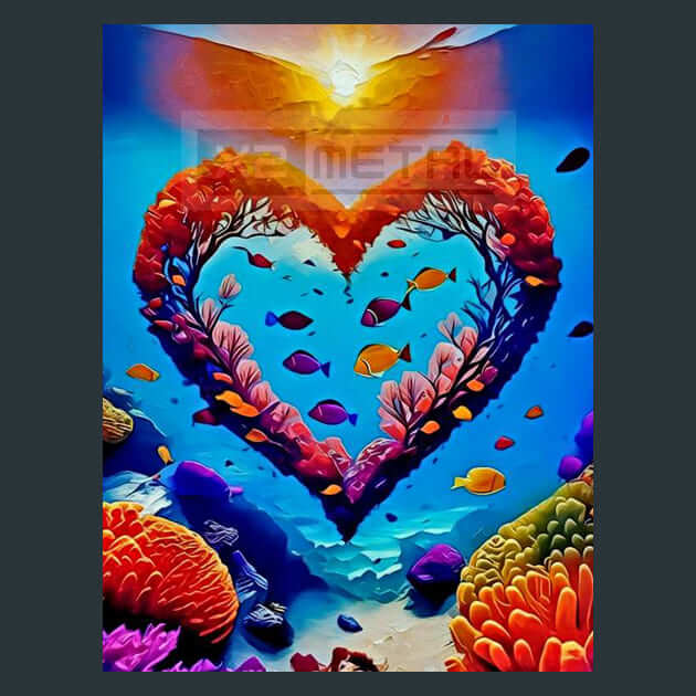 Dreamy Underwater Metal Wall Art and Desktop Mouse Pad by X2Metal