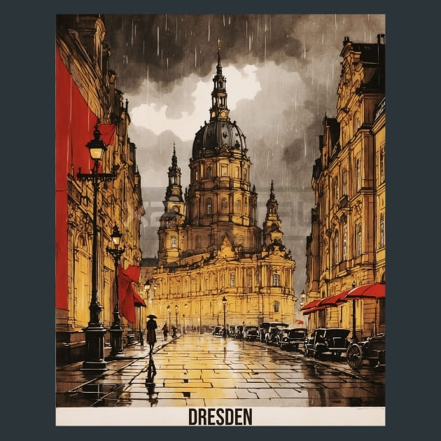 Dresden 2 Germany Metal Wall Art and Desktop Mouse Pad by X2Metal