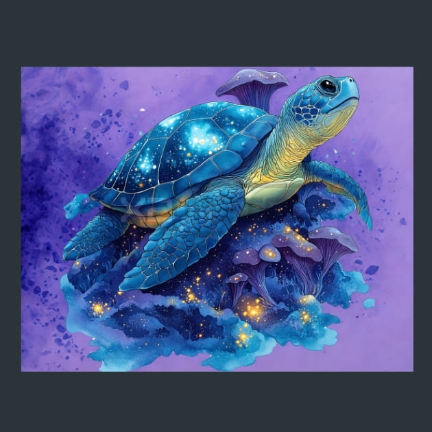 Drift and Dream Turtles Metal Wall Art and Desktop Mouse Pad by X2Metal