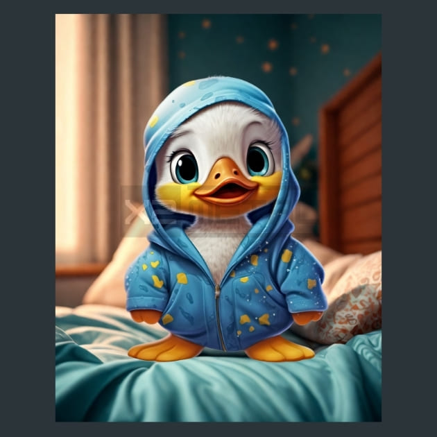 Duck Pajaminals 30 Metal Wall Art and Desktop Mouse Pad by X2Metal