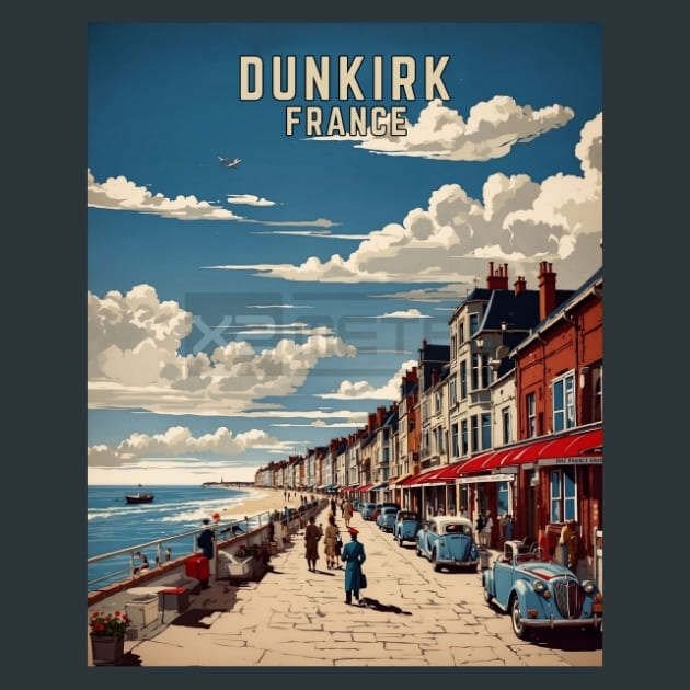 Dunkirk France Metal Wall Art and Desktop Mouse Pad by X2Metal