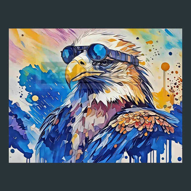 Eagles Art Metal Wall Art and Desktop Mouse Pad by X2Metal