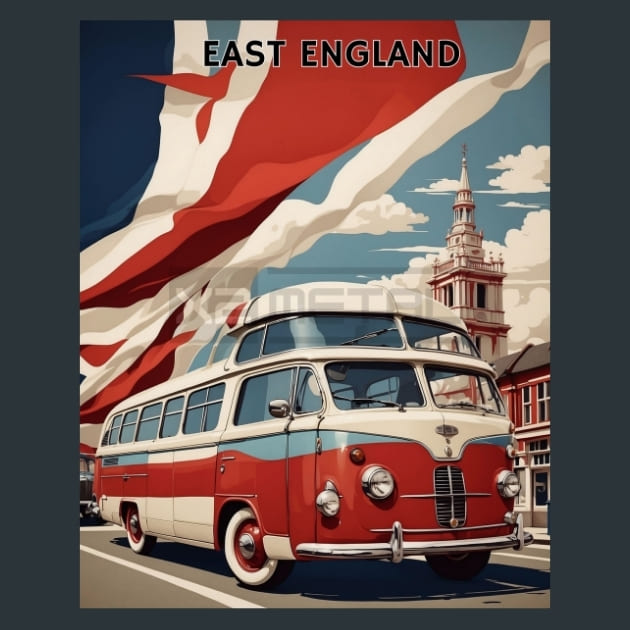 East England United Kingdom Metal Wall Art and Desktop Mouse Pad by X2Metal